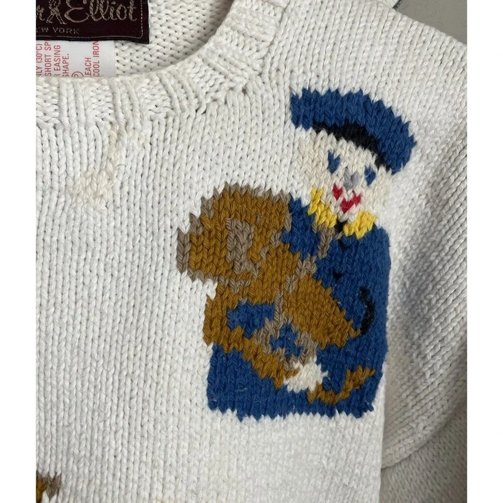 Peter Elliot Women's M? Musician Musical Notes Cotton Sweater *READ* - Picture 7 of 13
